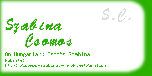 szabina csomos business card